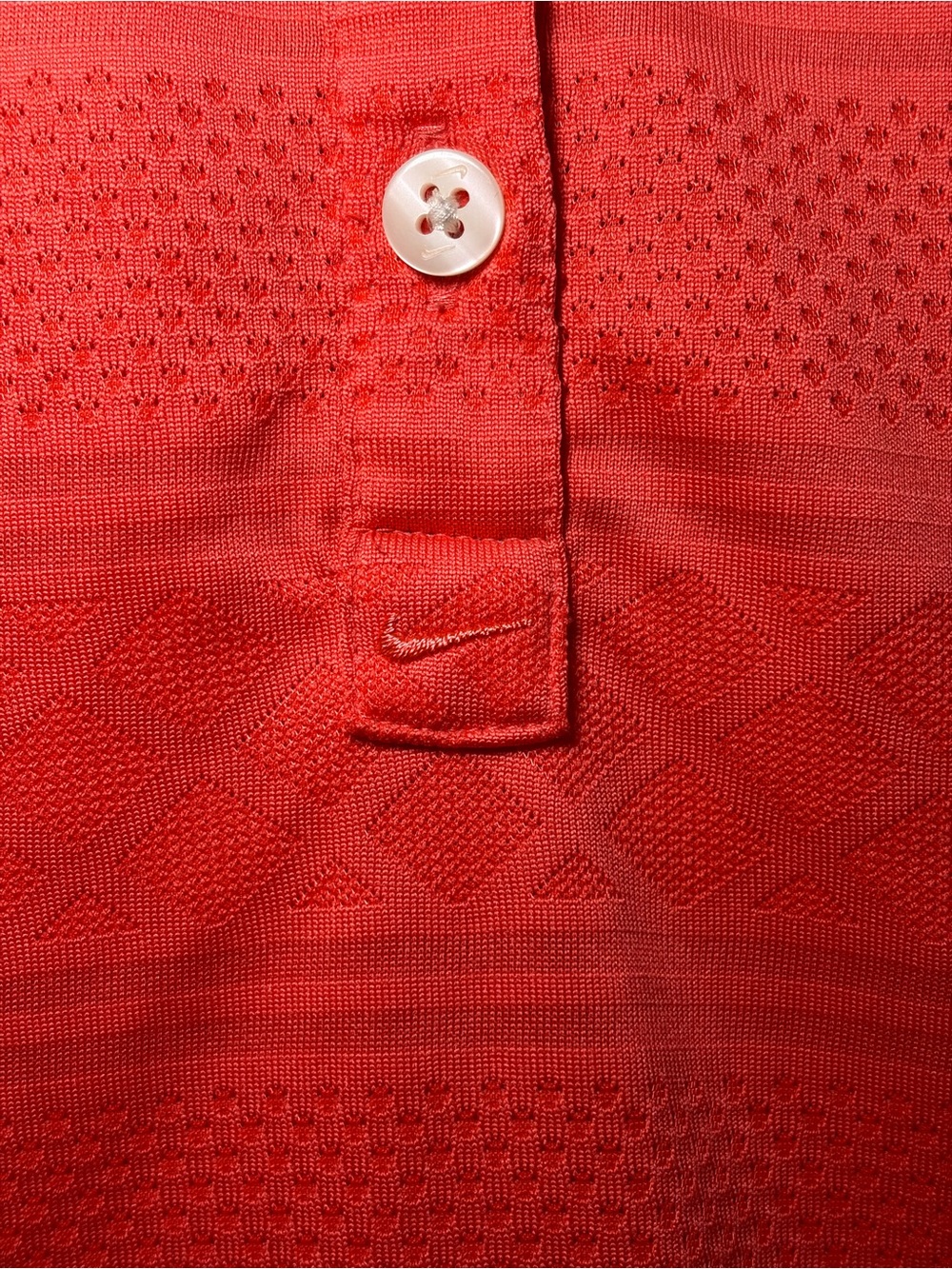 Nike Golf Women’s Dri-FIT Jacquard Textured Polo Shirt Medium Coral Performance - Picture 9 of 14
